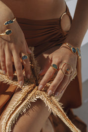 The Visionary - Large Round Labradorite Ring 18K