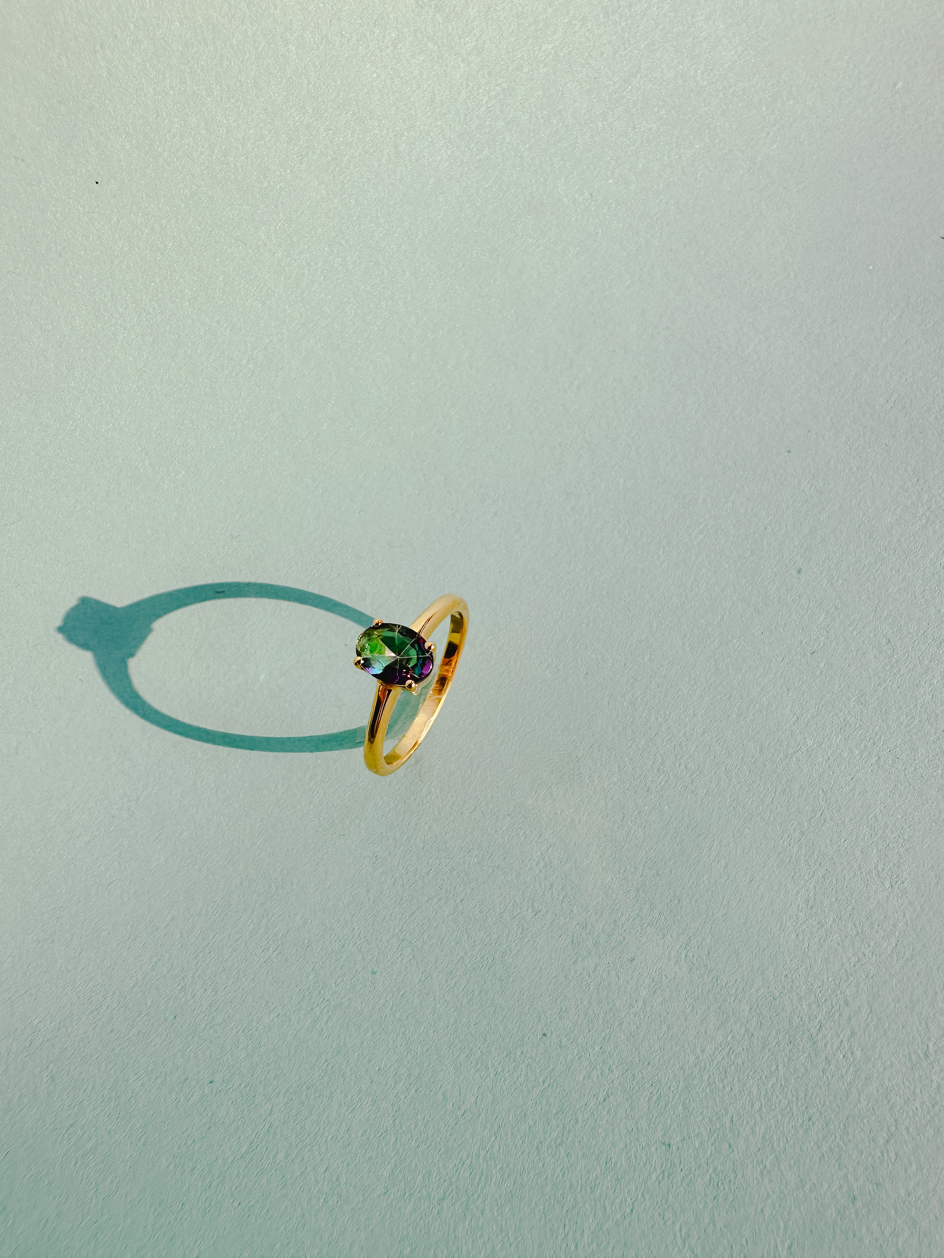 I Am Aligned - Dainty Mystic Topaz 18K