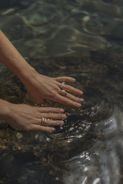 The Muse - Chunky White Biwa Pearl Ring 18K