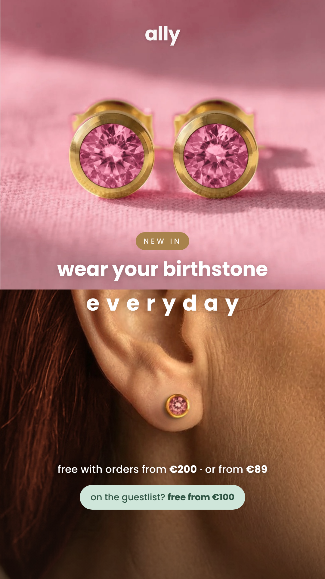 Birthstone Studs - your (intention) stone