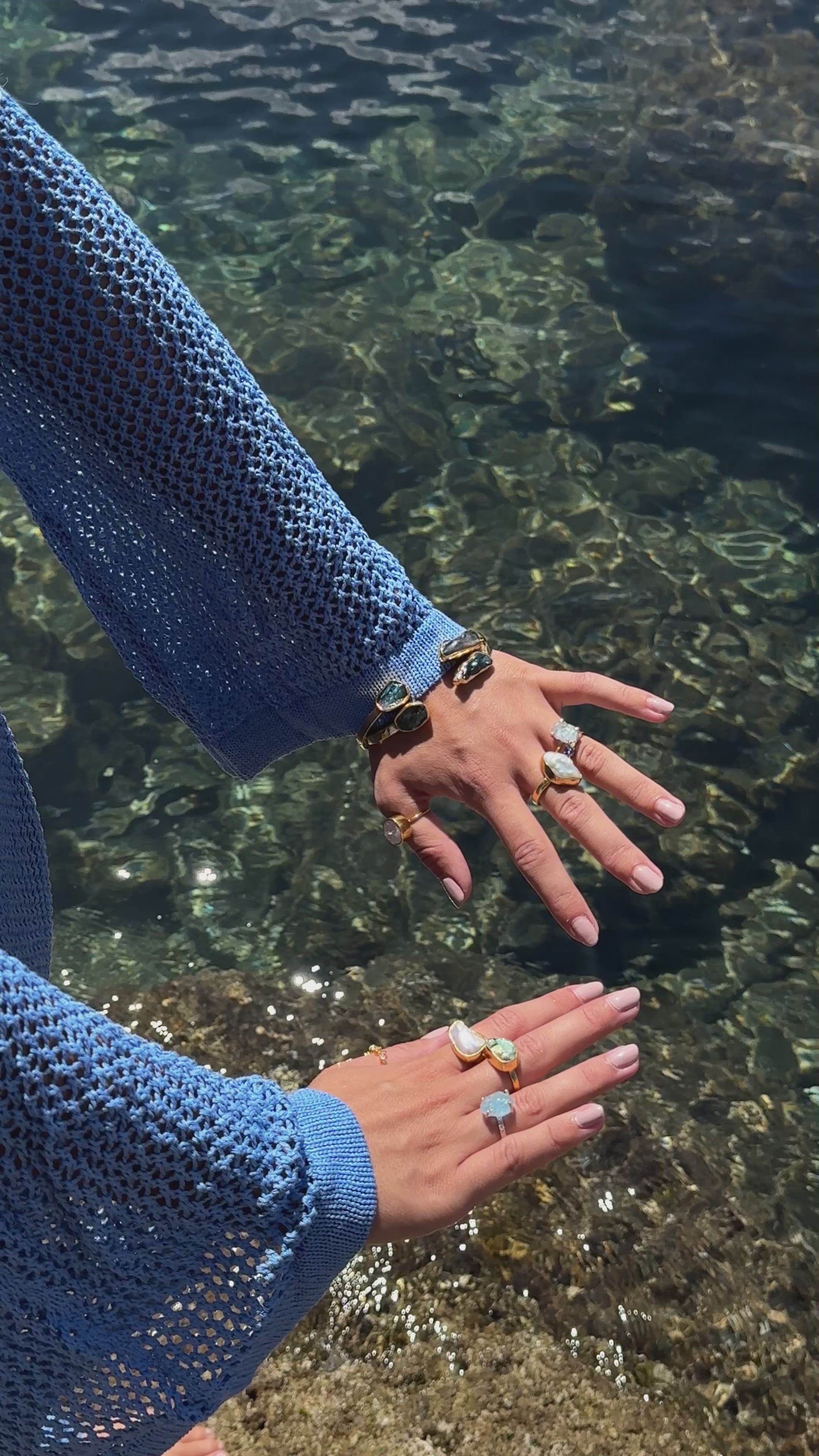 The Muse - Chunky White Biwa Pearl Ring 18K