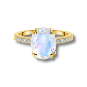 HARLYNN - Luxury Moonstone Ring 18K in (rose)gold vermeil